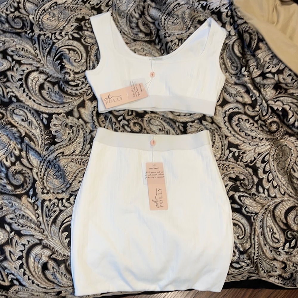 Oh Polly white skirt set- BRAND NEW TAGS ON